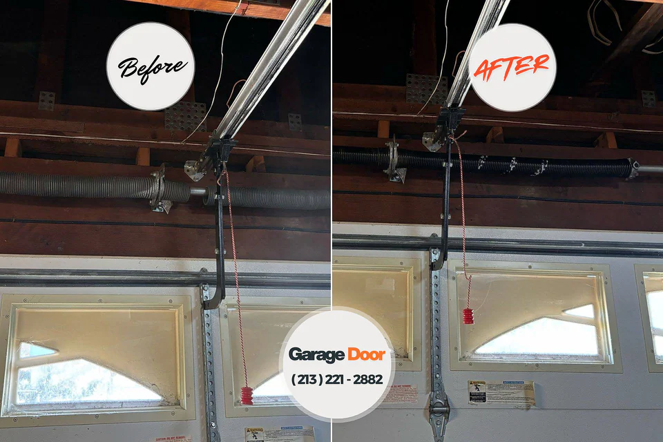 Before and after: garage door repair Orange Lake, NY